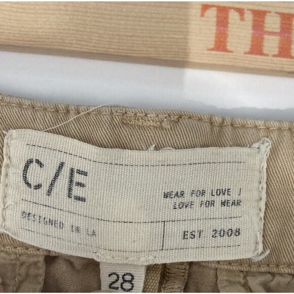 CURRENT/ELLIOTT Cuffed Button Fly Khaki Trouser Pants Women’s Size 28 - Picture 3 of 10